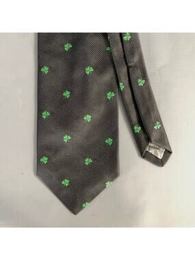 ROBERT TALBOTT Green Black Floral Silk Tie